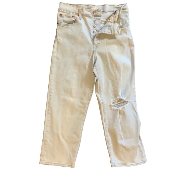 Levi’s Ribcage Straight Ankle button fly light wash Size 31 - Picture 1 of 14